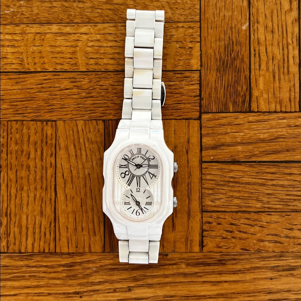 Philip Stein White Ceramic Watch •MINT•